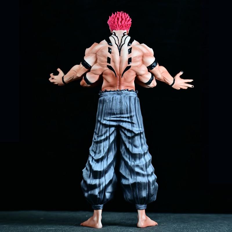Jujutsu Kaisen Curse King Ryomen Sukuna Figure Model, Figurine, Desktop Statue Decoration Ornament, Boxed Collectible Trendy Doll, Cool Anime Toy, 12.2 Inches, Ideal for Birthday Gifts and Holiday Presents