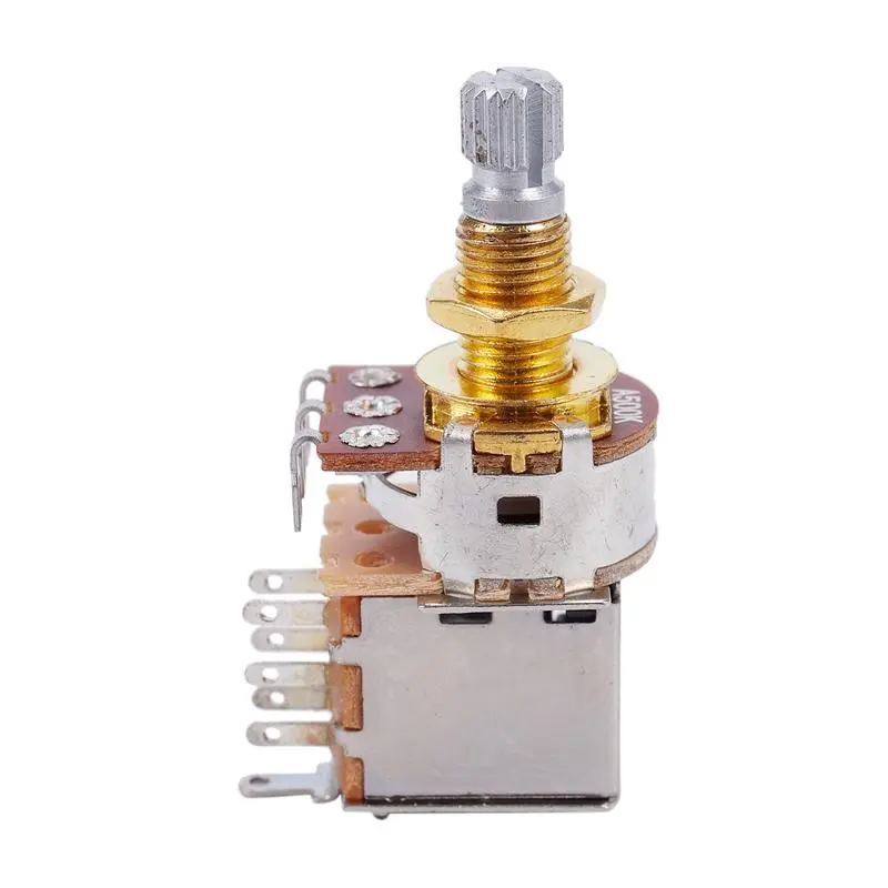 500K Push-Pull Guitar Potentiometer with Short Split Shaft and Audio Taper
