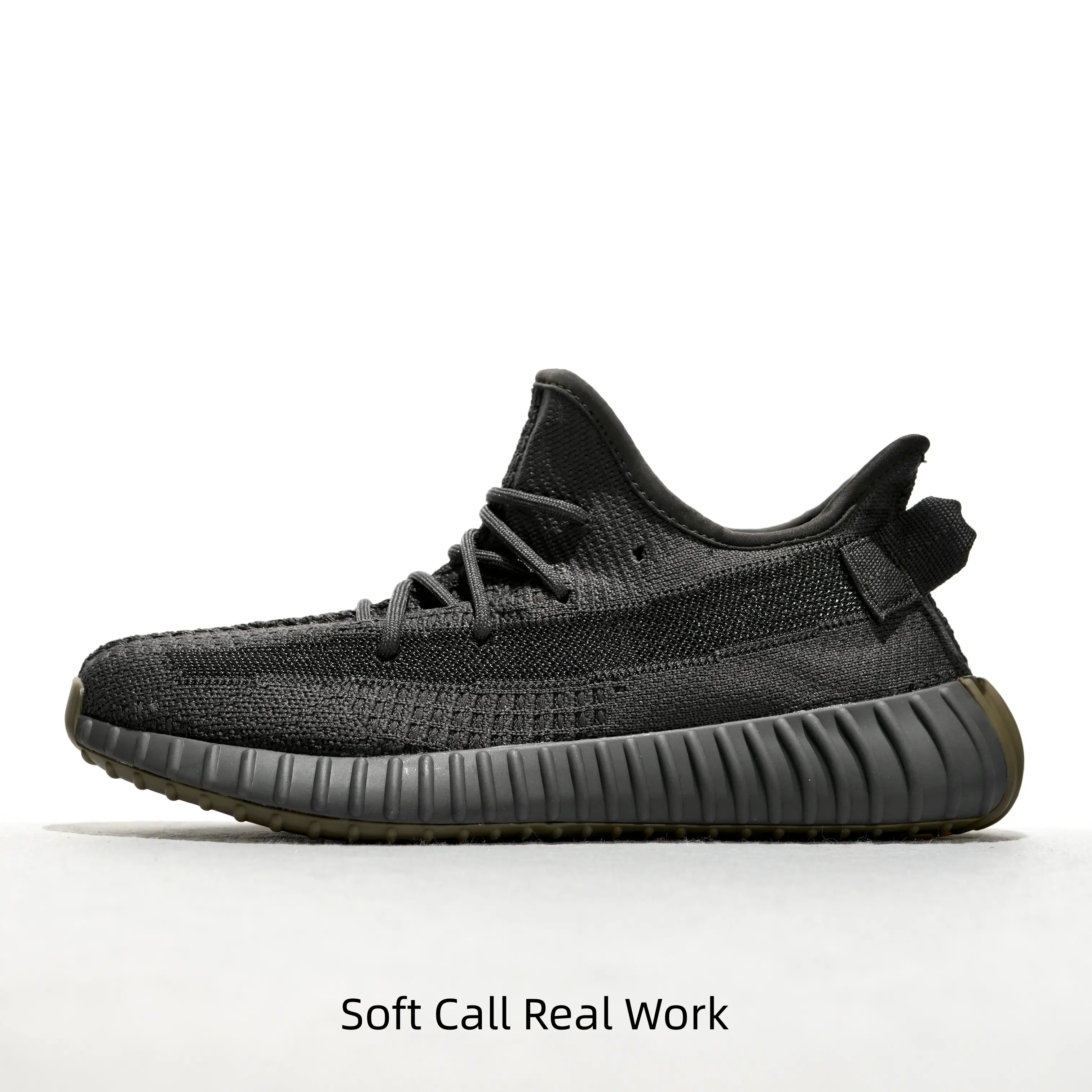 Minimal Outdoor Dark Grey Cushioned Sneakers, Soft Sock-Like Collar Lightweight Knit Upper Shock Absorb All-Match Footwear For Daily Jogging Travel