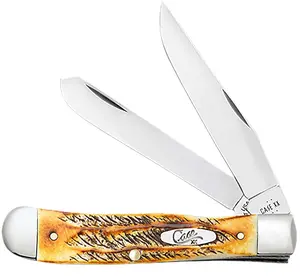 Case 65345 6.5 Bone Stag Trapper 3.25" W/Clip
