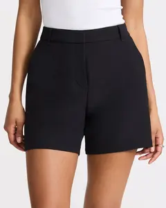 Express Editor Studio Stretch Twill High Waisted Tailored Midi Shorts
