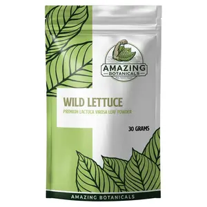 Amazing Botanicals Wild Lettuce Edible Natural Leaf Powder - Pure, Potent Herb Dietary Supplement for Relaxing Relief, 30g Pack