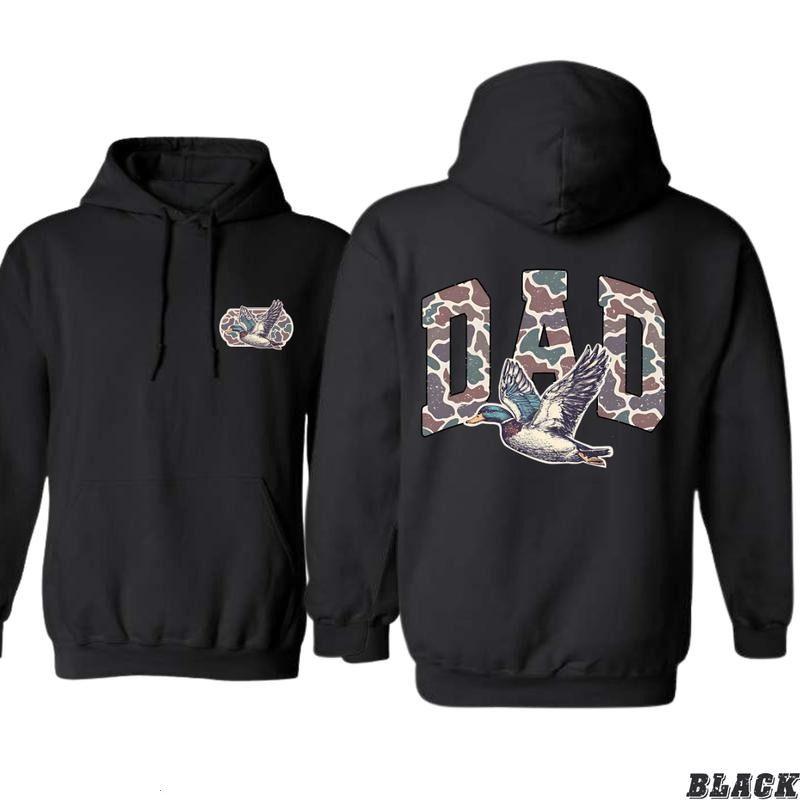 DAD Camo Duck Hunting Hoodie for Outdoor Enthusiasts, Mallard Graphic Sweatshirt, Perfect Gift for Fathers & Bird Hunters Casual Daily Wear Tee For Men & Women, Apparel Made In The USA