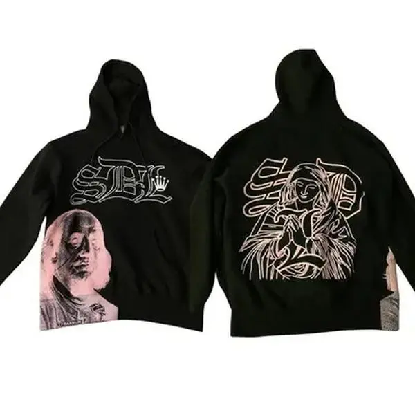 Men's S-DL Pink Black Hoodie, Streetwear Hip Hop Hoodie, Trendy For Outdoor Wear Daily Wear, Designer Clothing, Gift for him, Gift for her, Birthday's gift