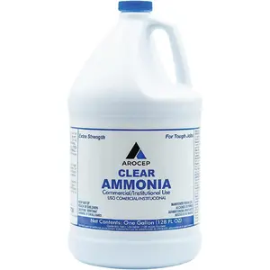 Clear Ammonia Cleaner Liquid, 1 Gallon, Multipurpose, Multi-Surface Cleaning Solution Removes Grease, Hard Water Stains, and Odors, Kitchen and Bathroom Use