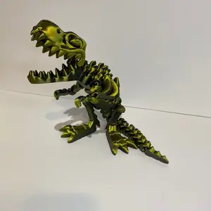 Skeleton T-rex Gold and Black Articulated
