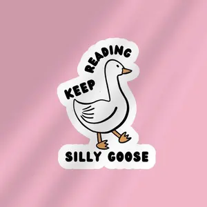 Funny Duck Kindle Sticker  Cute Chaotic Meme, Waterproof Vinyl Decal, Gift for Book Lovers