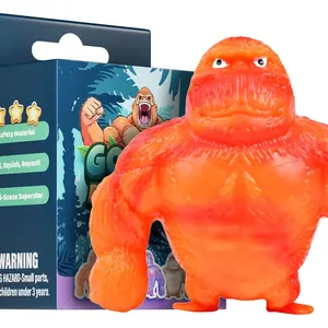 Gorilla Squeeze Stress Relief Toy - Soft Durable Anxiety Relief for Kids & Adults, Fun Fidget Sensory Toy for Relaxation and Focus, Party Favors for Kids.(Red)YTCS