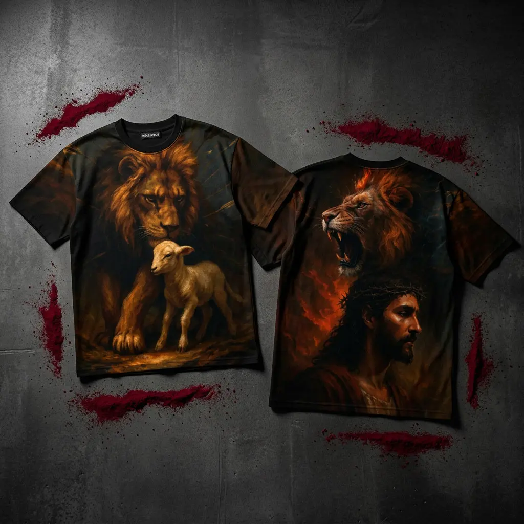 Lion & Lamb All Over Print Tee