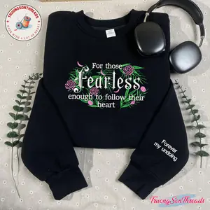 Fearless Embroidered Sweatshirt Inspired by Powerless Trilogy by Lauren Roberts Bookish Dark Romance Fantasy Bookish Sweatshirt for Fans