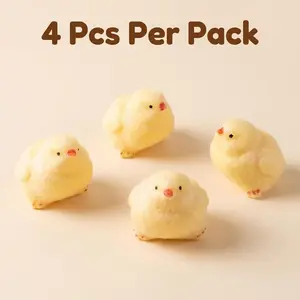 4-Pack Stress Relief Toys, Slow Rebound Chickens, Perfect for Relaxation, Ideal Gift for Anxiety Relief, Fun Interactive Playtime, Stress Relief Fidget, Decompression Squeeze, Stress Relief Aid, Stress Relief Tools