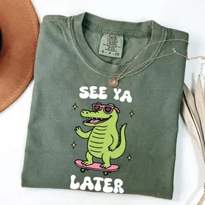 Comfort Colors See You Later Alligator Teacher Shirt, Last Day Of School Tee, School's Out Summer Break Apparel , School Matching Outfit