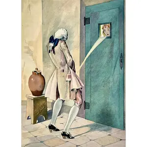Umberto Brunelleschi, Composition, La Leçon d'amour dans un parc, Limited Edition Lithograph