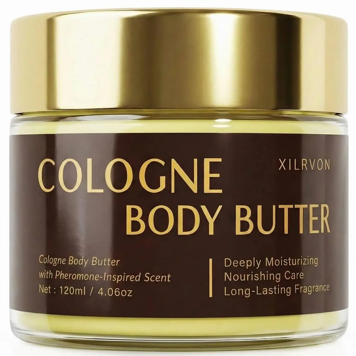 Men’s Cologne Body Butter – Shea Butter Moisturizer with Long-Lasting Masculine Scent – Fresh Woody Grooming Cream – Bergamot, Amberwood & Musk – 4.06oz