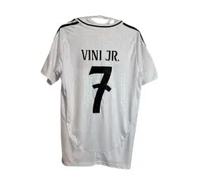 Vini Jr. 24-25 Season Home White #7 Short Sleeve Fan Edition Jersey Retro Kits Football Top Classic Edition Soccer Jerseys