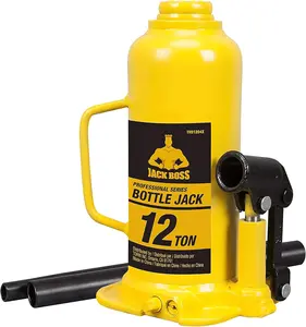 12 Ton Hydraulic Welded Bottle Jack – 24,000 lbs Capacity, Portable Car Jack with Pump Handle, Yellow