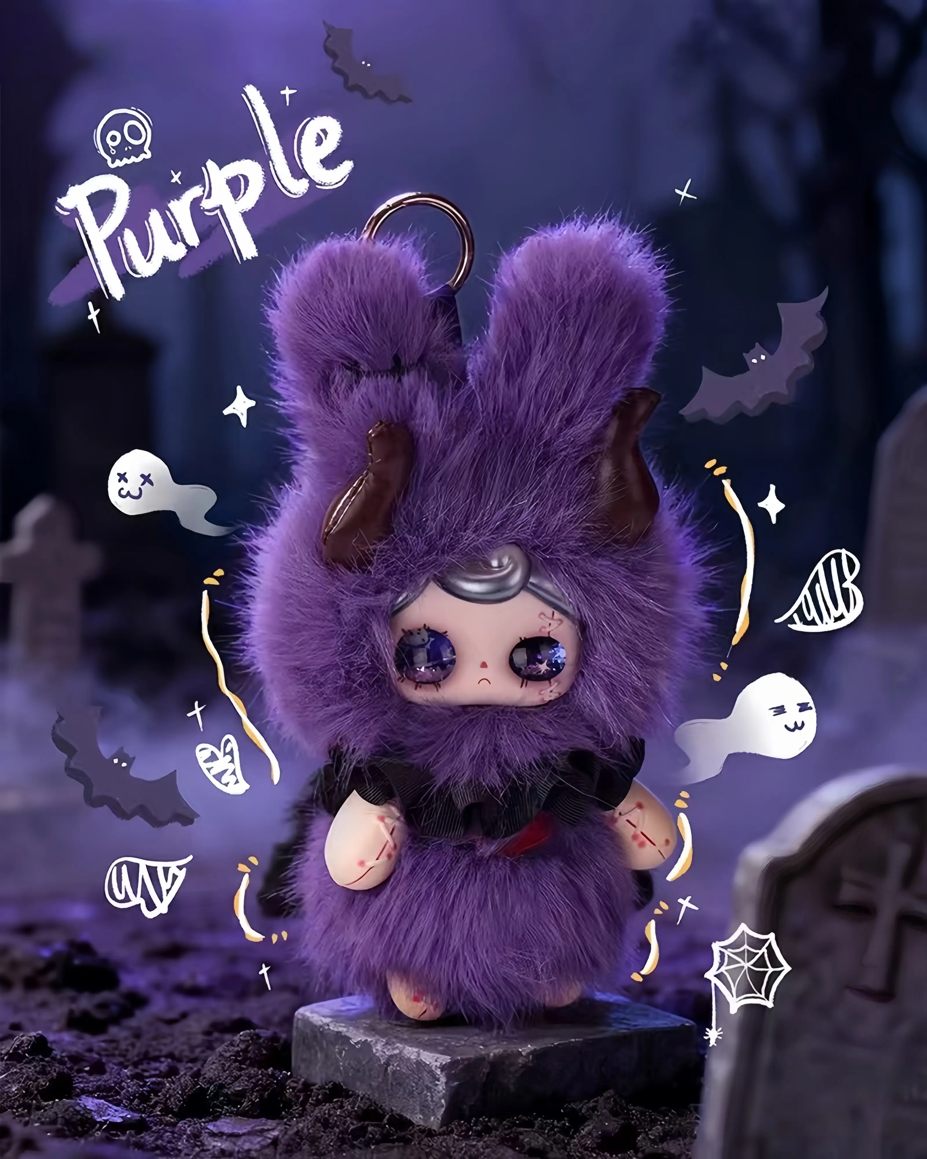 B16 - Yuna Under the Night Sky Mystery Boxes Series Bag Pendant Bunny Soft Collectibles (Hidden Style Probability: 96:1)