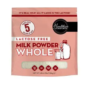 Healthier Comforts Lactose Free Whole Milk Powder | Non-GMO, rBST Hormone Free, Kosher, Gluten Free, No Fillers | Baking, Coffee Creamer, Shakes, Pantry Staple, Camping | Makes Over 5 Gallons (3 lb)