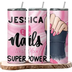 Nail Tech I Do Nails 20 oz Personalized Tumbler
