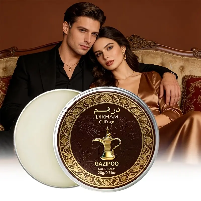 20g Vintage Luxury Men's Solid Perfume, Long-Lasting Oriental Woody Floral Scent, Citrus Amber Musk, Cedar Fragrance, Aldose-Free, Ideal for Dates Work Travel