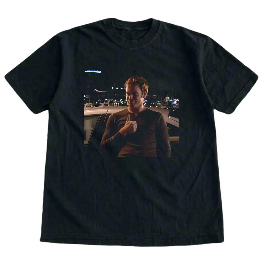 DExter TV Series Vintage Shirt Retro Horror Series T-Shirt Crime Show Graphic Tee for Men Women Casual Unisex Comfortable 100% Cotton Trending Streetwear Gift for Boyfriend