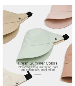 Essential Sun Protection Hat with UPF50+ Full Blackout Fabric Large Brim Neck Protection Hollow Top Breathable Non-Pressure Hair Foldable Storage for Beach Cycling Hiking caps
