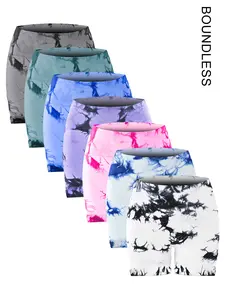 7-piece women  tie dye shorts set-women set