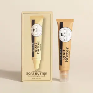 Dionis Goat Milk Skincare Vanilla Bean Goat Butter Lip Mask for Deep Hydration with Sheer Tint