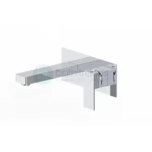 Aquamoon Milan Wall Mounted Bathroom Faucet Chrome Finish Single Handle Installation