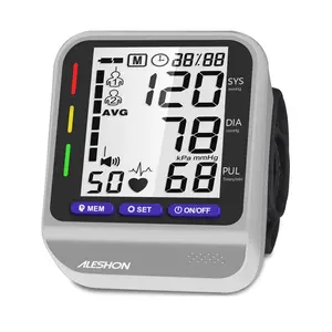 Digital Wrist Blood Pressure Monitor, Easy-to-Read Large Screen with 3-Color Indicator, Adjustable Cuff BP Machine, Dual User Memory up to 198 Readings