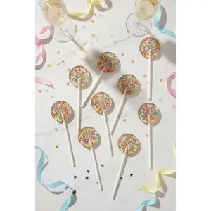 Rainbow Sprinkle Confetti Lollipops– Confetti Lollipop for Party Favors