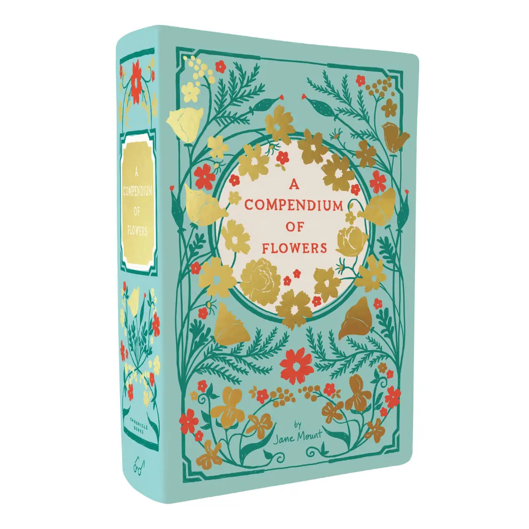 Bibliophile Ceramic Vase: A Compendium of Flowers