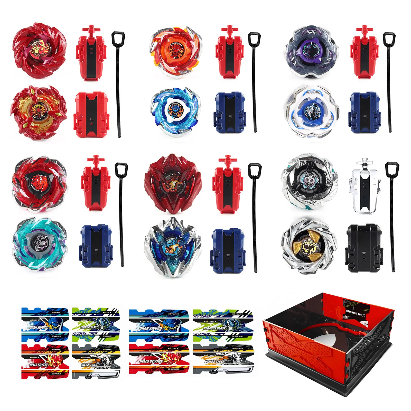 Bey X Gyro Spinning Top Battle Set with Launchers and Handle - Combat Battling Game for Kids Ages 6+, Includes Gyro Parts and Spinners, Unisex Gift