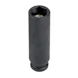 212 MAIN Grey Pneumatic Impact Socket, .25 Inch Drive x 10Mm Deep Magnetic High Torque Tool, Impact Sockets, Chrome-Mo Steel