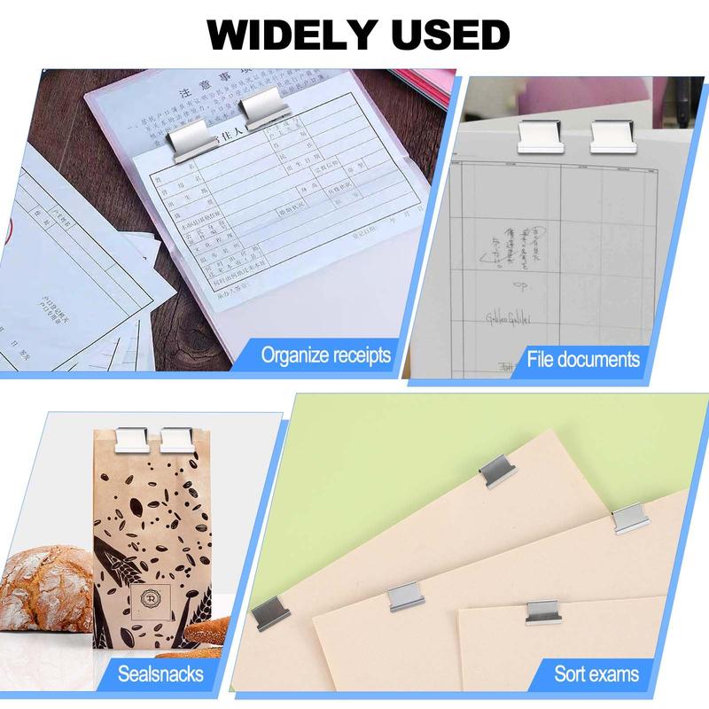 2 PCS Portable Binder Clip Dispensers with 100 Small Non-Destructive Binder Clips – Ideal for Office, Home, and School Use