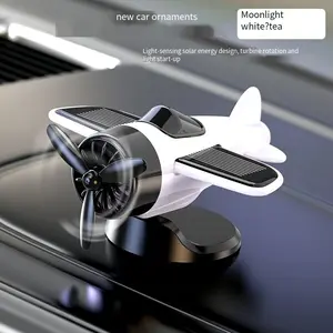 Car Solar Powered Rotating Airplane Ornament, Wireless Dashboard Car Decor Toy, Creative Auto Interior Accessory, Car Interior Decoration