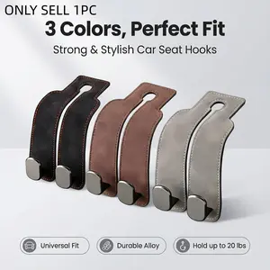 Car Seat Hook PU Leather Material, 3 Colors Available, Easy Installation, Universal Fit Car Interior Accessories, Car Interior Organizers, Car Seat Storage Hook