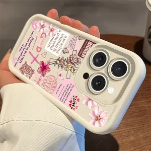 For iPhone 17ProMax/Air/16Plus cute cartoon 15 Silicone Soft 14/13Mini/12/11 trend girls style creativity Trendy men and women skin feel phone case soft edge Ins Wind light and fresh fashion tpu