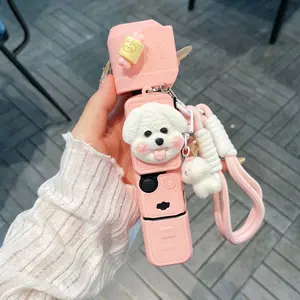 Luxury Cute Cartoon Handmade DIY Silicone Camera Case Protector Cover, Full Protection for Dji Pocket3, Ultra-Thin Soft Gel, Portable with Lanyard Accessories