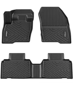 【GARVEE】Floor Mats for 2015-2024 Ford Edge, TPE All Weather Custom Fit Front 1st & 2nd Row Floor Mats Liner Tray