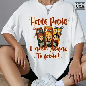 100% Cotton Hocus Pocus I Need Energy To Focus T-Shirt – Funny Halloween Graphic Tee, Spooky Season Unisex Top