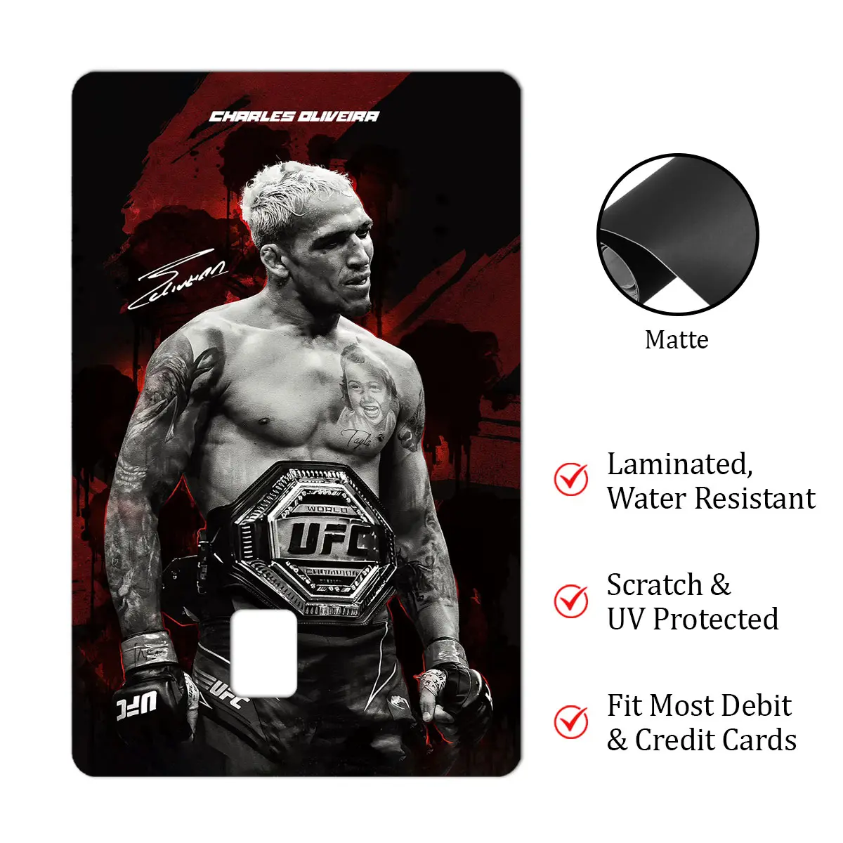 [Free Gift Box] UFC Fighter Boxing Card Skin, MMA Legend Debit Card Sticker
