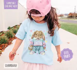 Easter Bunny Comfort Colors Youth Tshirt