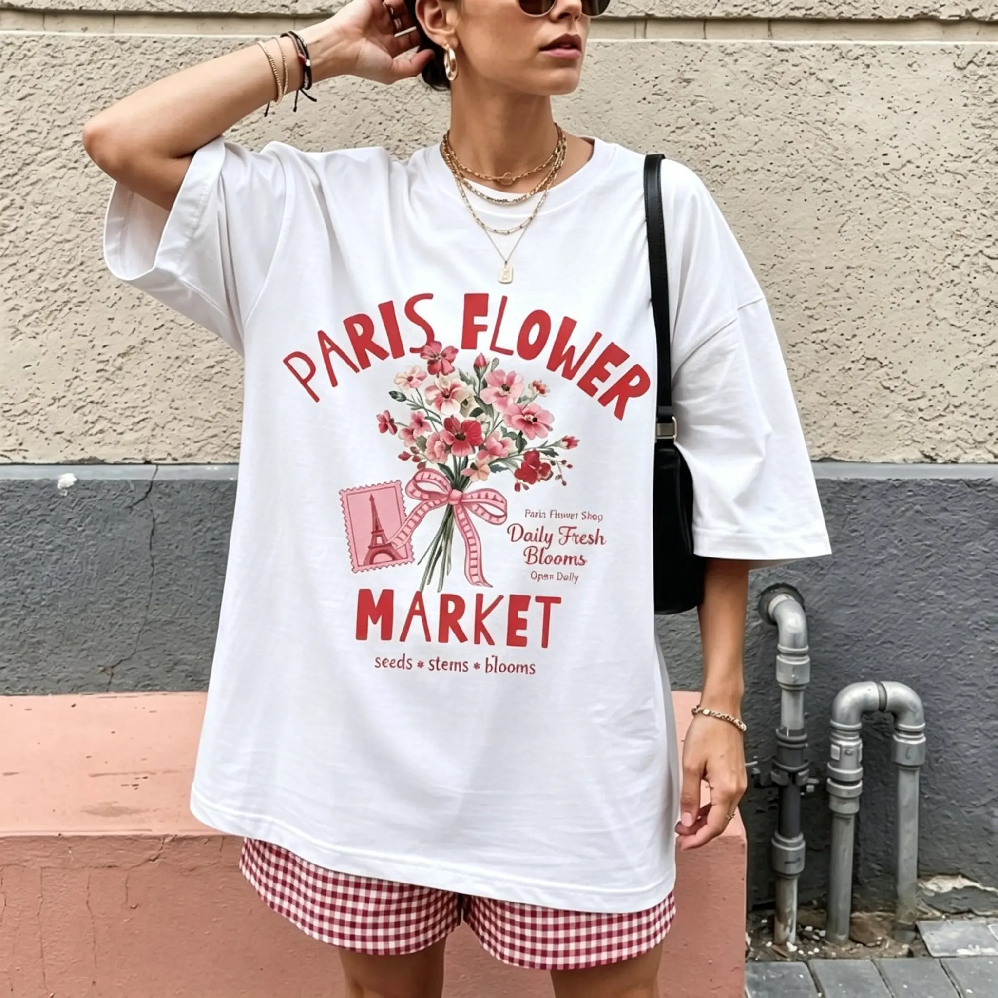 Paris Flower Market PNG, Retro Floral Clipart, Vintage Spring Shirt Design (Digital Download)