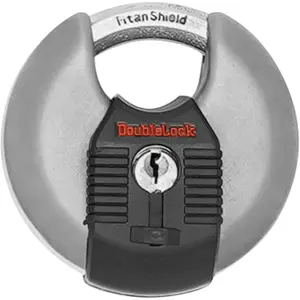 Crab 2.0 Upgraded Stainless Steel Discus Padlock, Hardened Steel, Weather-Resistant, 5 Keys – Heavy-Duty Security for Trailers, Gates, Job Boxes, Marine & Outdoor Storage