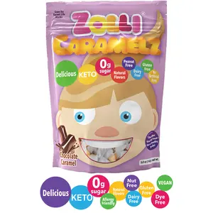 Zolli Caramelz, Chocolate Delicious, Zero Sugar KETO, Vegan, Gluten Free, Dairy Free, No Artificial Colors, Kosher l Snack Candy