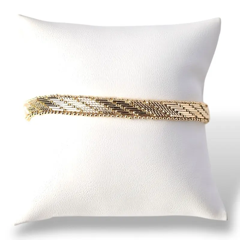 Women's Gold-Tone Adjustable Bangle Cuff - Gold Plated, 7.5 In Braided Multi-Chain Fashionable Bracelet with Bling Effect, Costume Jewelry for Everyday Wear, Ideal for Jewelry Stack, Wrist Stack, Bracelet Stacking