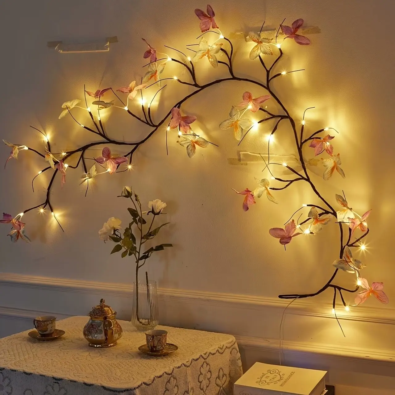 USB Powered Butterfly Branch Lights, Point Control 8 Functions, Indoor Outdoor String Lights, Artificial Plant Branches, Bedroom Office Living Room Party Decor, Illuminating Led, Led Lighting, Led Decoration