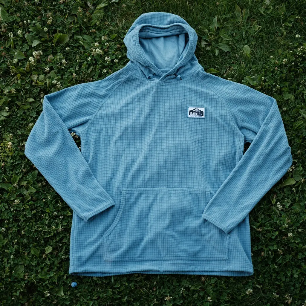 High Pass Grid Fleece Hoodie - Columbia Blue