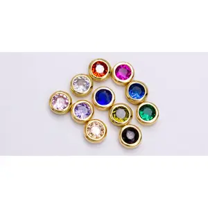 Customized Floating Gold Heart Locket- Birthstones
